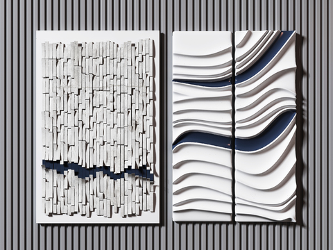 Modern abstract wall ornaments