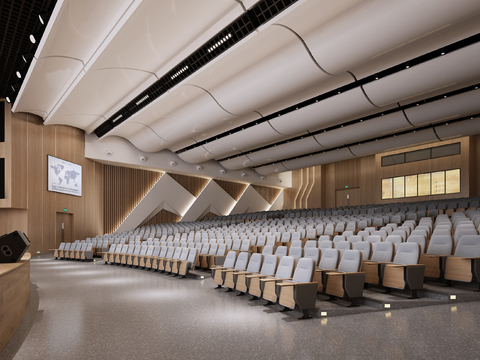 Ladder lecture hall of large conference hall