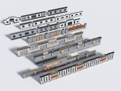 Chinese-style Enclosure Wall