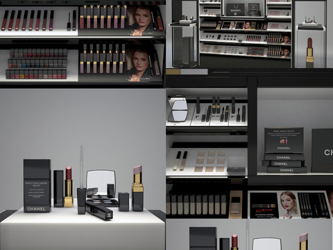 Modern Cosmetic Container Display Cabinet