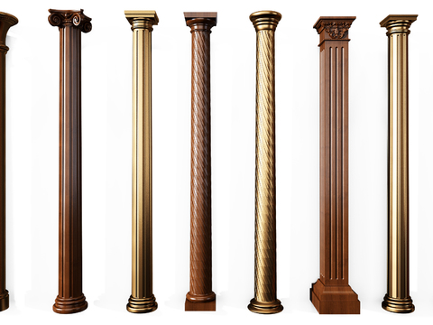 European-style metal Roman column combination