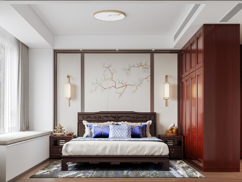 Dao Heng renderings design, Chinese bedroom master bedroom master room free of charge