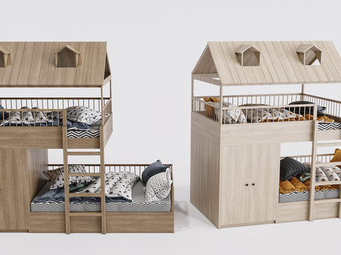 Modern wooden kids Bed up and down