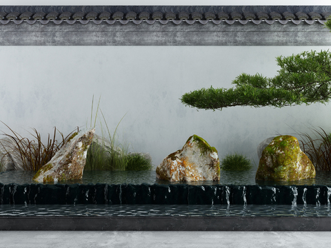 New Chinese Pine Mountain Rock Waterscape