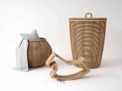 Nordic Rattan Storage Bamboo Basket