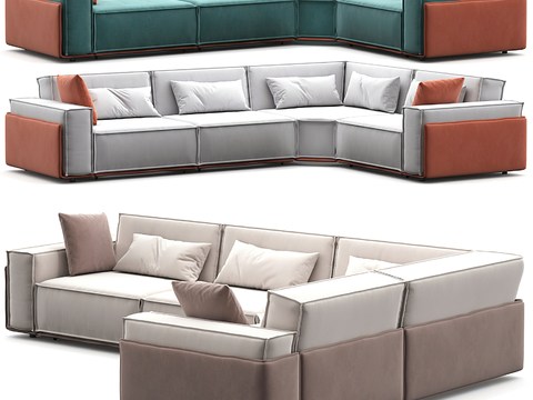 Giorgetti modern green corner sofa