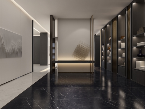 Modern clubhouse Hallway