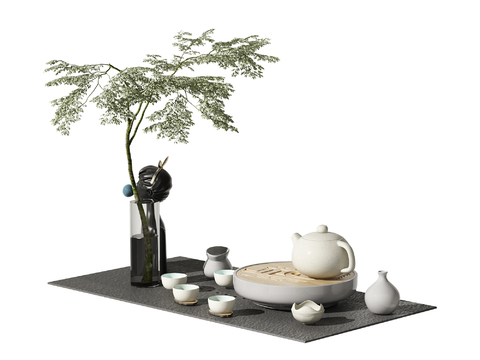 Neo-Chinese Style Tea Set Vase