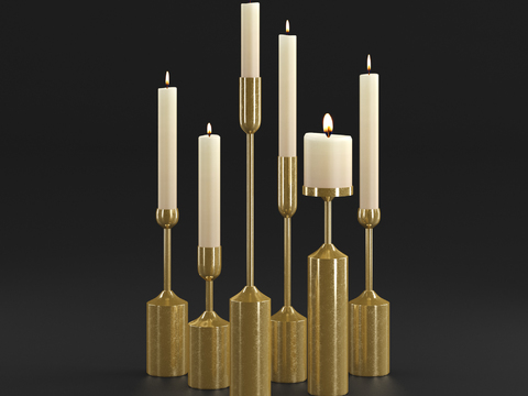 Modern Metal Tall Candlestick Lamp