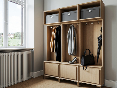 Kettal solid wood no door wardrobe free