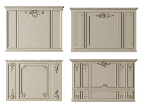 French carved background Panel