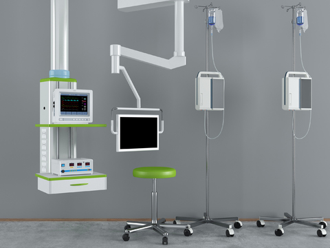 Medical equipment monitor drip rack