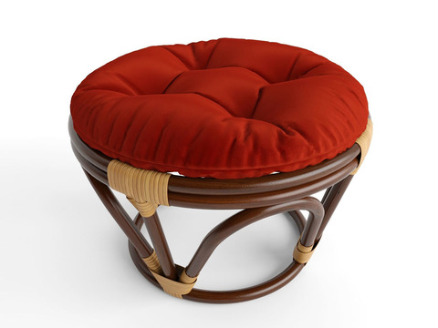 Chinese solid wood fabric round stool free