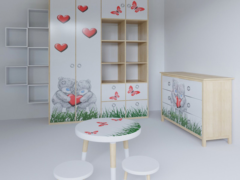 Modern minimalist cartoon children furniture free