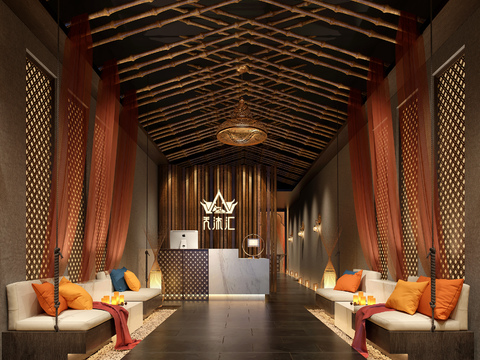 Southeast Asia SPA Club Front Corridor