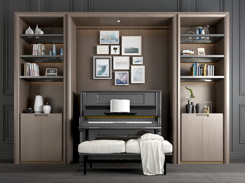 Modern Piano Decorative Cabinet