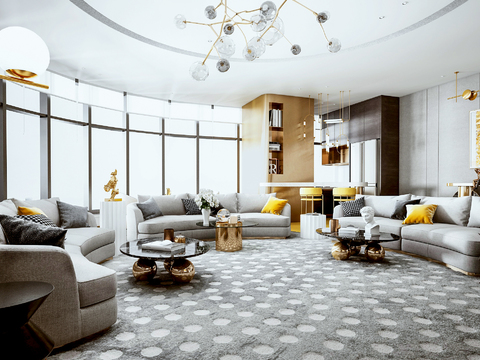 Modern Affordable Luxury Style Club Reception Room