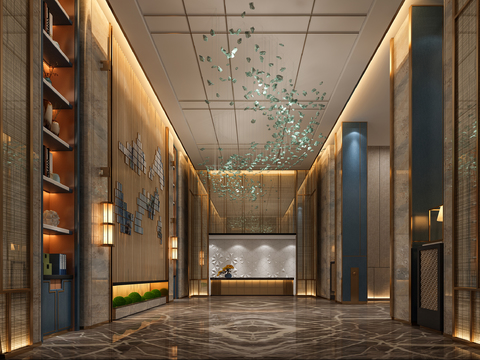 New Chinese Hotel Lobby