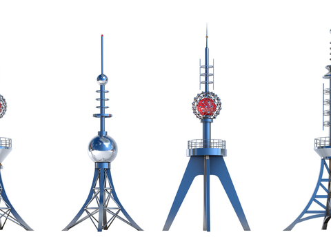 Modern roof signal communication tower