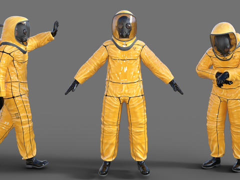 Modern protective clothing figure