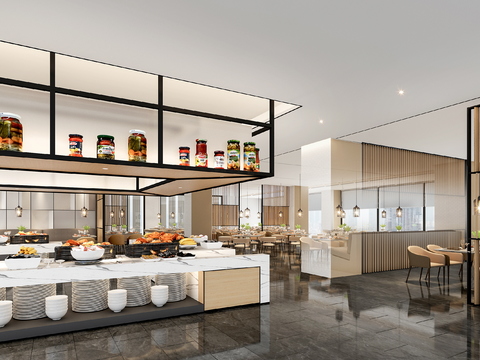 Modern Hotel Buffet Restaurant