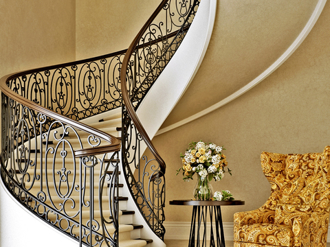 European-style revolving staircase