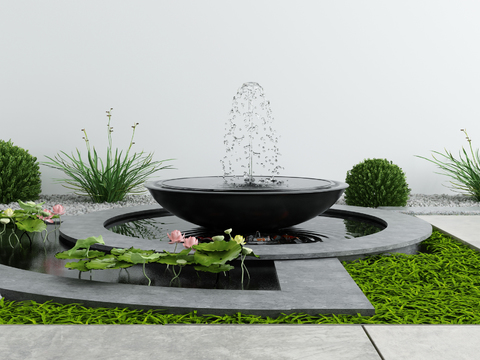 New Chinese Fountain Waterscape Gardening Sick