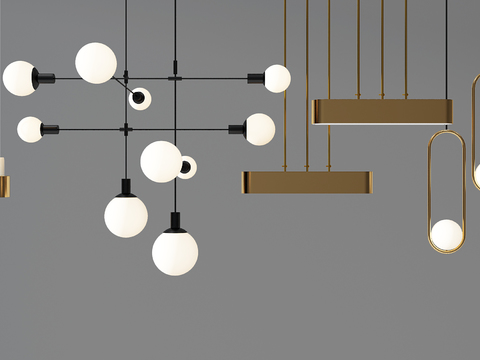 Modern Spherical Chandelier Combo Free