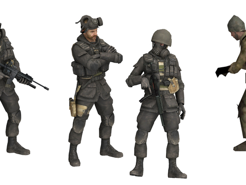 Modern armed gun military special forces