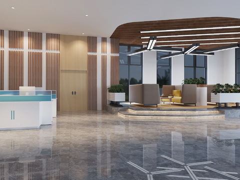 Modern lobby front desk free