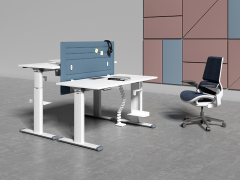 Modern Card Lifting Office Desk and Chair