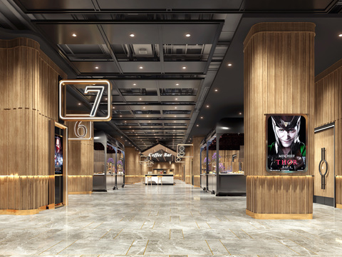 Modern Cinema Ticket Lobby