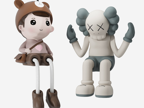 modern kaws sculpture ornaments