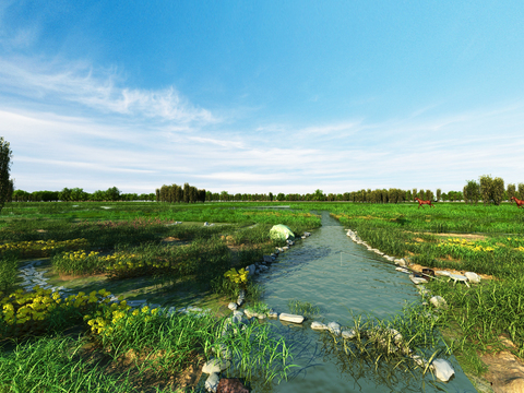 Modern farmland plant landscape