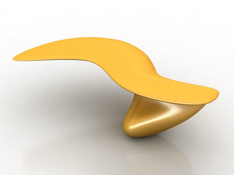 Modern Minimalist Gold Paint Shaped Desk Free