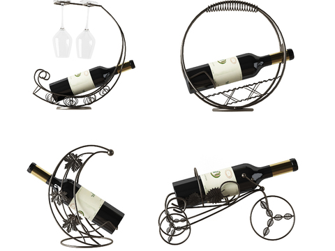 Modern wrought iron red wine rack red wine