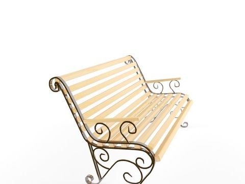 Jane European iron solid wood grille outdoor chair free