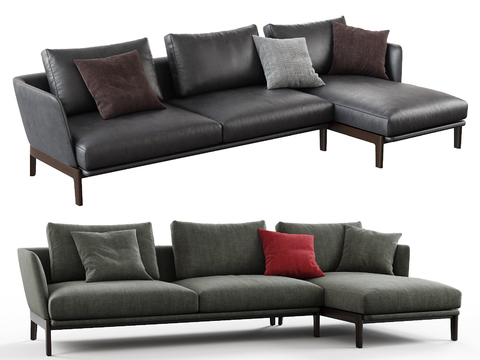 Molteni & C Modern Fabric Corner Multi-Person Sofa