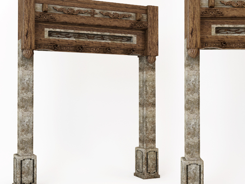 New Chinese Nostalgic Archway Door Head