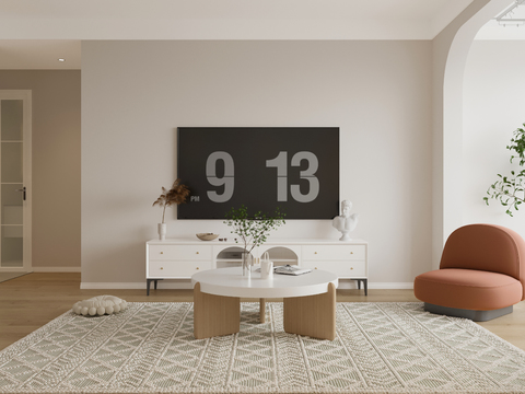 Cream Style Living&Dining Room Free