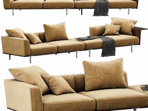 Molteni & C Modern Fabric Multiplayer Sofa