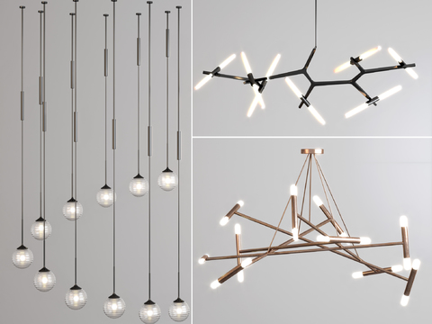 FLOS modern metal multi-head chandelier