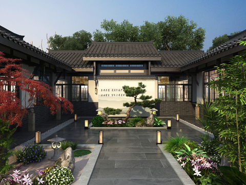 Chinese-style ancient courtyard house