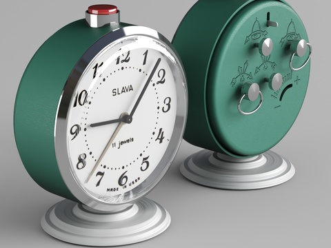 Modern Green Alarm Clock