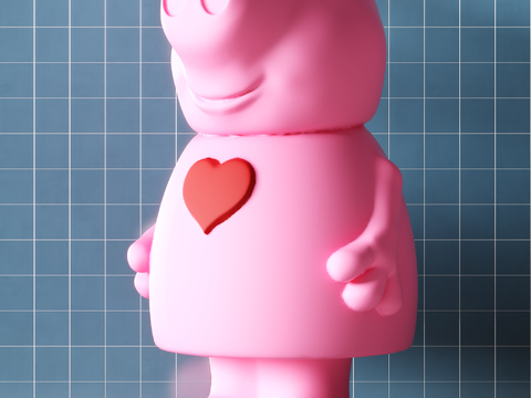 Piggy Paige Sculpture Cartoon Handset