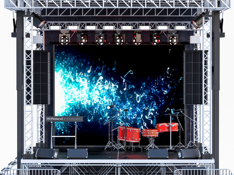 Modern Concert Music Stage