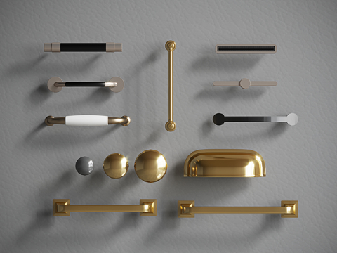 Modern metal door handle