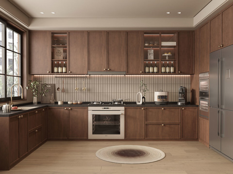 Middle style kitchen cabinet