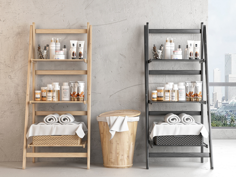 Nordic Wooden Bath Rack