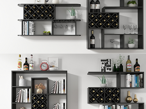 Modern Wine Rack Wall Cabinet